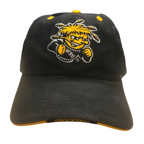 Wichita State Shockers Black Yellow Adjustable Baseball Cap WSU USED - Picture 6 of 16